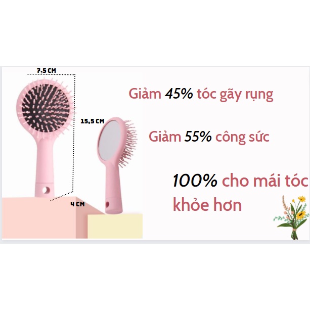 Lược Chải Tóc Có Gương tiện ích  MINIGOOD - Hàng chính hãng