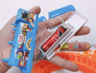 HỘP ĐỒ CHƠI TÀU LỬA ĐƯỜNG RAY THOMAS CHẠY PIN