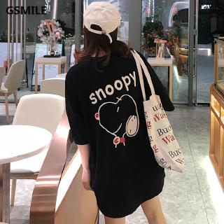 Áo thun nữ tay ngắn in hình Snoopy dễ thương
