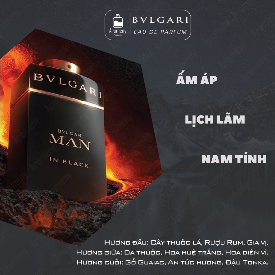 Nước hoa nam nội địa BVL Man In Black 100ml – Tinh dầu nước hoa cao cấp, nam tính – Aromeny.Parfume