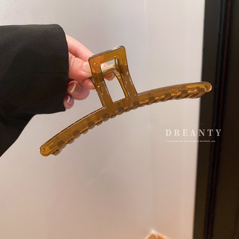 Kẹp Tóc Hình Cá Mập Màu Thạch Phong Cách Retro Hàn Quốc Đơn Giản Dễ Phối Đồ