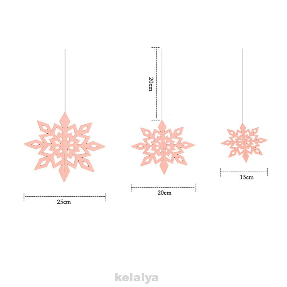 6 Pcs Christmas DIY Decoration Easy Install Snow Flower Shape Hanging Ornament