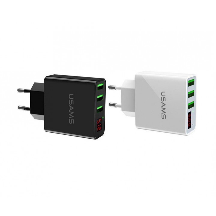 Sạc Usams CC035 3A 3 cổng USB có Led