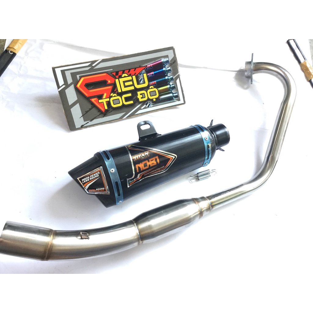 PÔ NOBI ĐEN FULL CỔ BẦU HƠI INOX GẮN CHO NHIỀU LOẠI XE