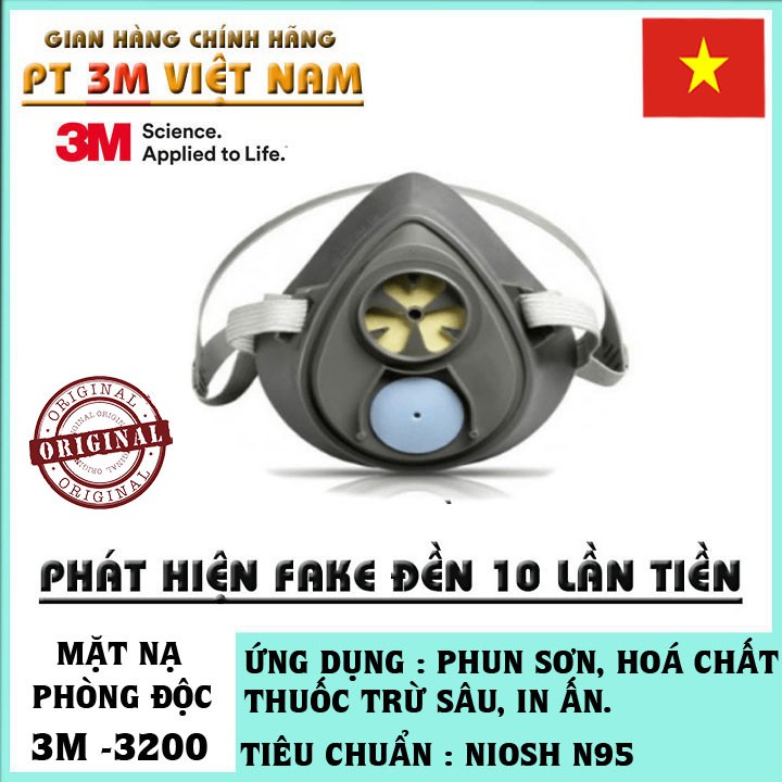 Mặt nạ phòng độc nửa mặt 1 phin 3M 3200