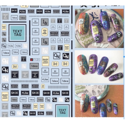sticker chữ trang trí nail