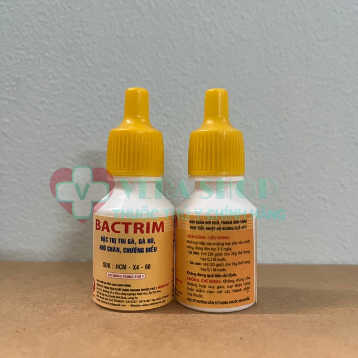 MINH HUY BACTRIM 10ML - Toi gà, gà rù, khô chân, chướng diều
