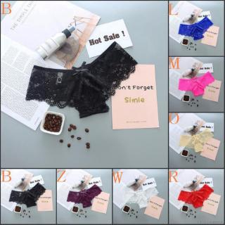 ColorbobღWomen Lace Low Waist Sexy Panties Transparent Cross Seamless Briefs