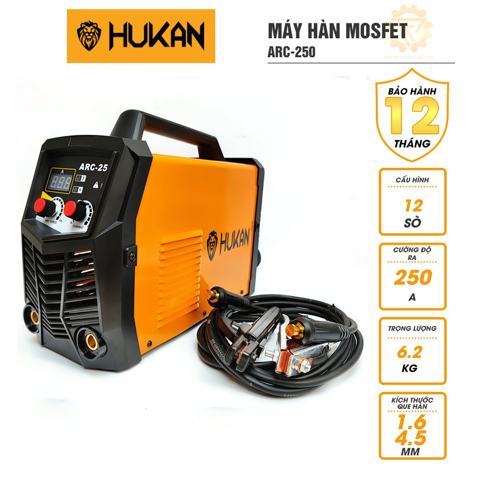 Máy hàn Mosfet HUKAN ARC-250 chuyên dùng cho thợ công trình