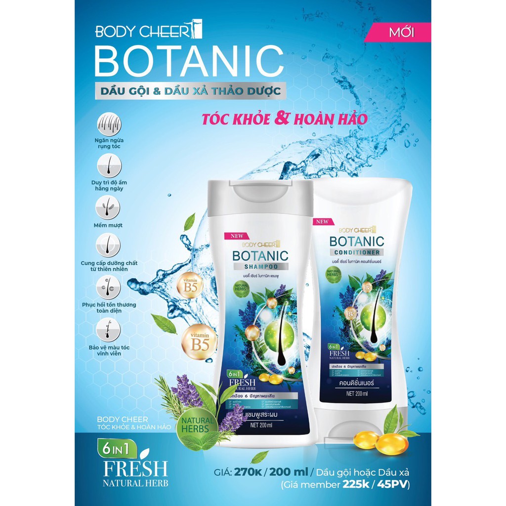 Cặp đôi dầu gội-xả Botanic