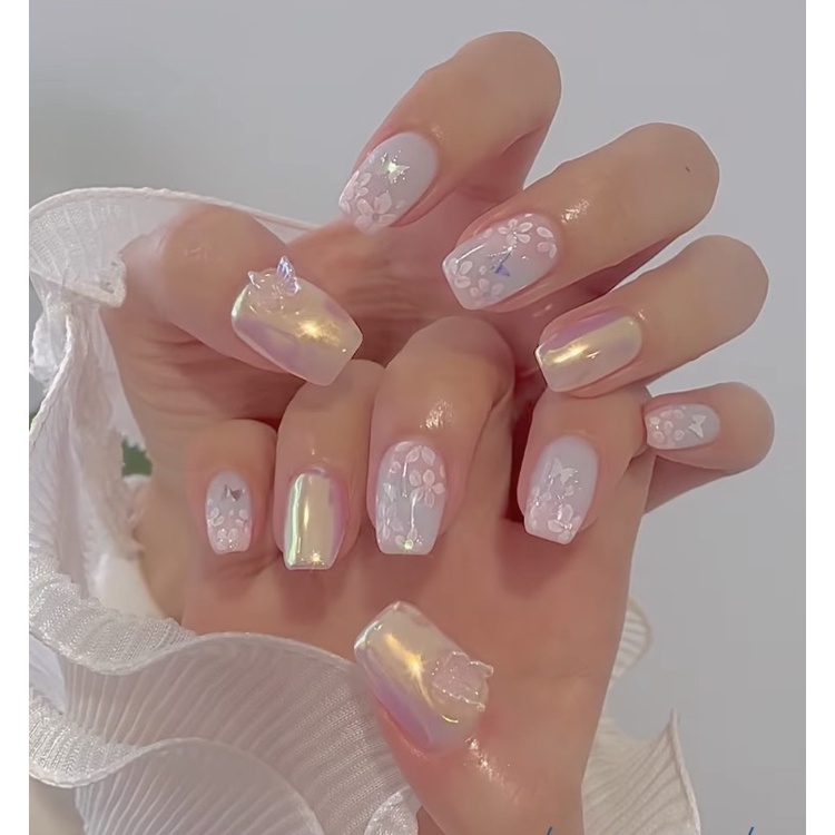 Set Bột Tráng Gương Nail Ánh Ngọc Trai Trang Trí Móng ANGELICA TGNT