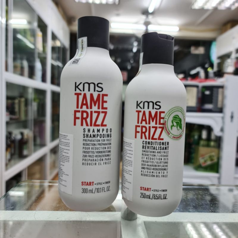 Dầu gội (Shampoo) &amp; Dầu xả (Conditioner) - kiểm soát bông bù KMS TAME FRIZZ 300ML - 200ML