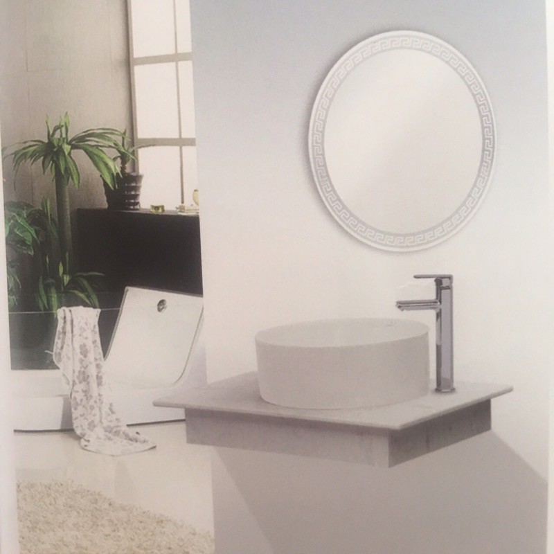 Bàn đá Lavabo hai màu đen và trắng cao cấp | BigBuy360 - bigbuy360.vn