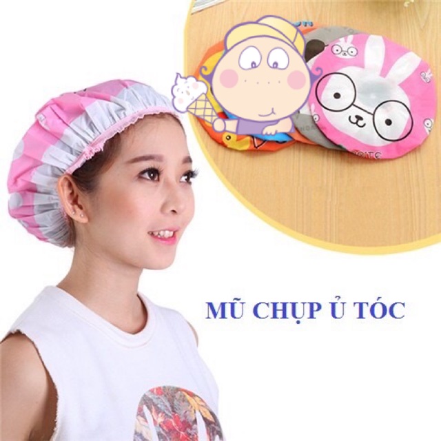 Mũ chụp ủ tóc khi tắm