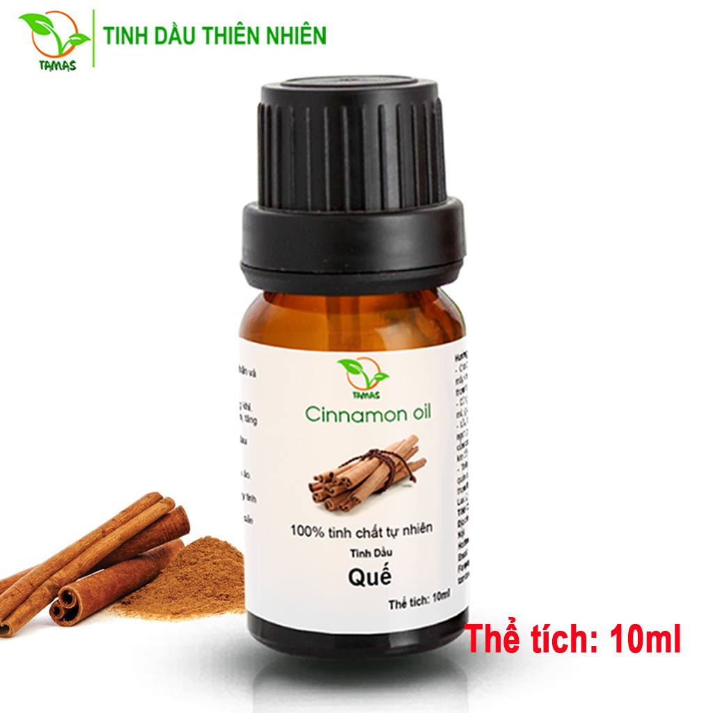 Tinh dầu Quế nguyên chất TAMAS chai 10ml, tinh dầu xông phòng thư giãn, khử mùi, thanh lọc không khí