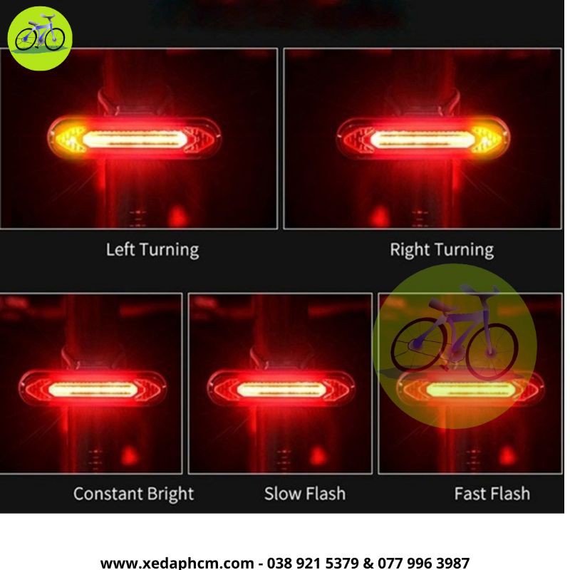 Đèn xi nhan xe đạp điều khiển không dây