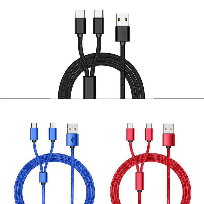 Dây cáp sạc chuyển đổi đầu USB 2.0 Type A sang hai đầu Micro USB chất lượng cao cho Samsung Huawei