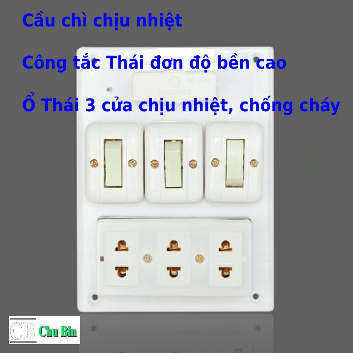 Taplo Điện Bảng Điện 3 Công Tắc