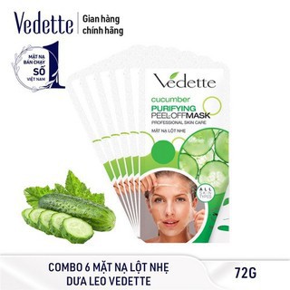 Combo 6 Mặt Nạ Lột Nhẹ 12ml Các Loại VEDETTE - Mịn màng và Dưỡng ẩm lâu dài