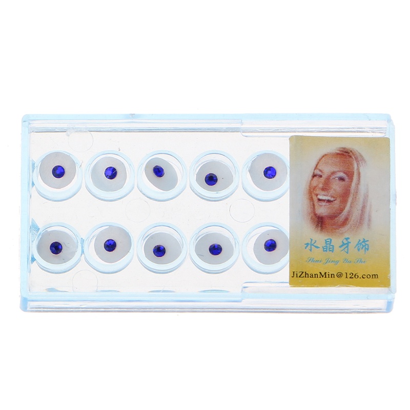 Bộ 10 Đá Pha Lê Trang Trí Răng Đường Kính 2mm