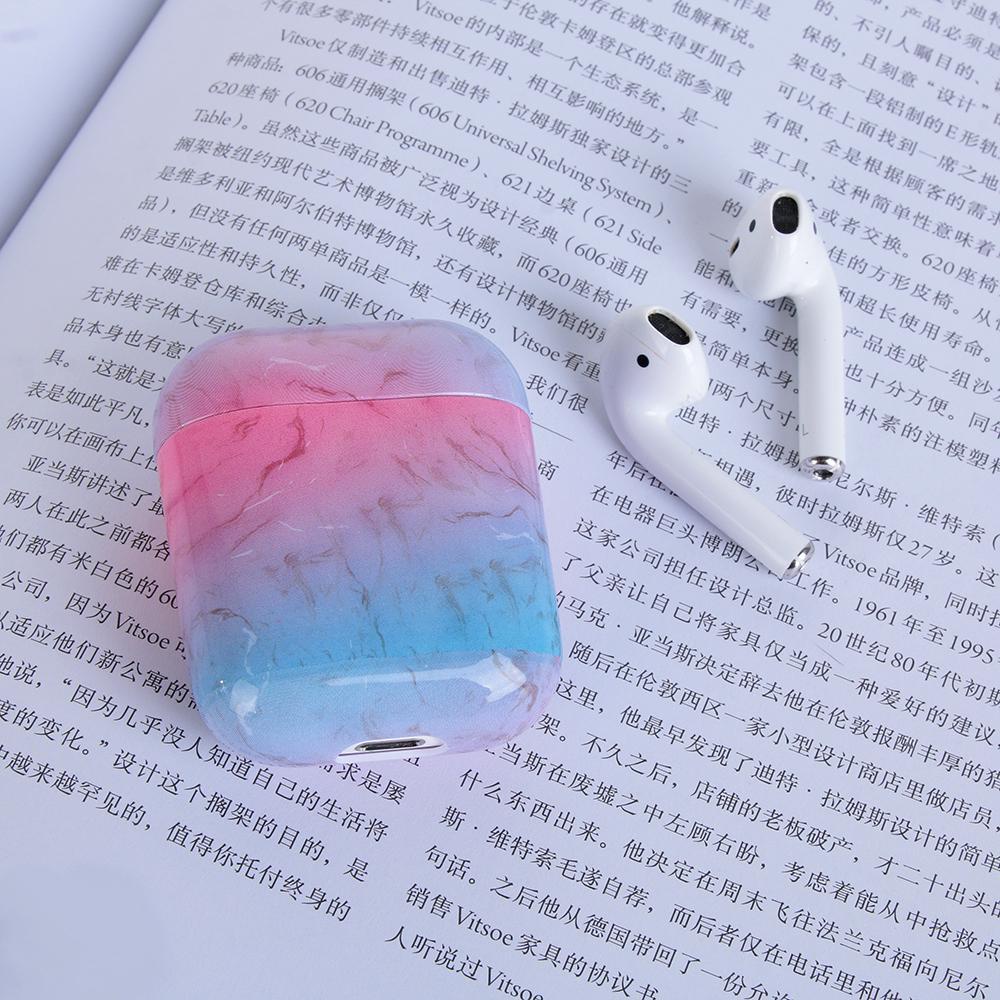 JONYE Vỏ Bảo Vệ Hộp Sạc Tai Nghe Apple AirPods 1 2 Không Dây Chống Sốc Vân Đá Cẩm Thạch