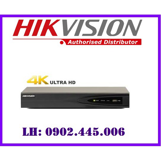 Đầu ghi hình camera IP 4 kênh DS-7604NI-K1 Hỗ trợ độ phân giải ghi hình tối đa 8Mp.