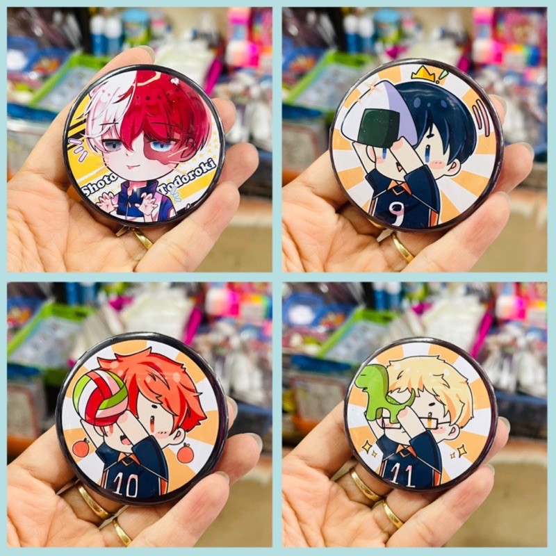 set 4 huy hiệu my hero academia đường kính 5,8cm