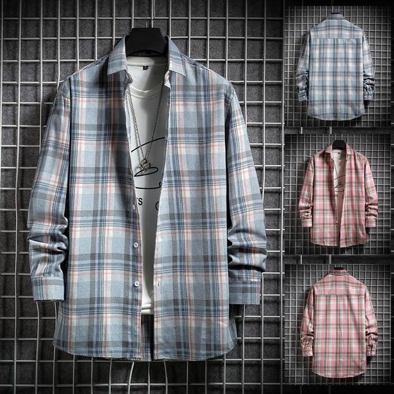 🔥Cộng Với Áo Sơ Mi Cỡ Lớn 🔥 Áo Sơ Mi Nam Dài Tay Kẻ Caro M-5XL