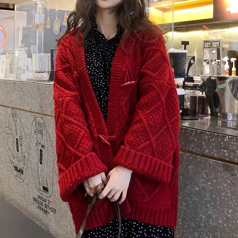 MS475 Áo khoác cardigan vặn thừng Quảng Châu dày dặn