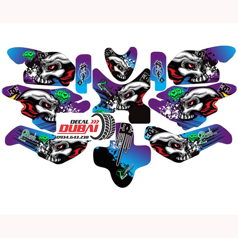 Tem Trùm Xe Điện Xmen Đầu Lâu Xanh Titan