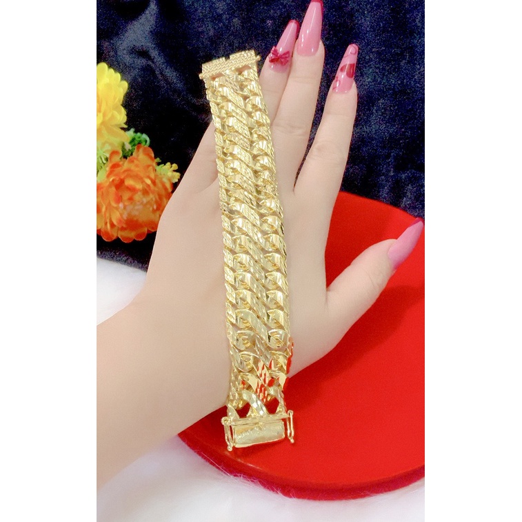 lắc tay nam mạ kiểu xích mạ 24k cao cấp P309c