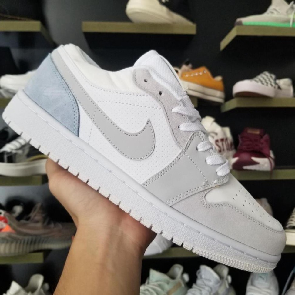 Giày Thể Thao Jordan 1 Low Paris Xám Xanh  Giày sneaker JD1 cổ thấp xám xanh nam nữ 2021