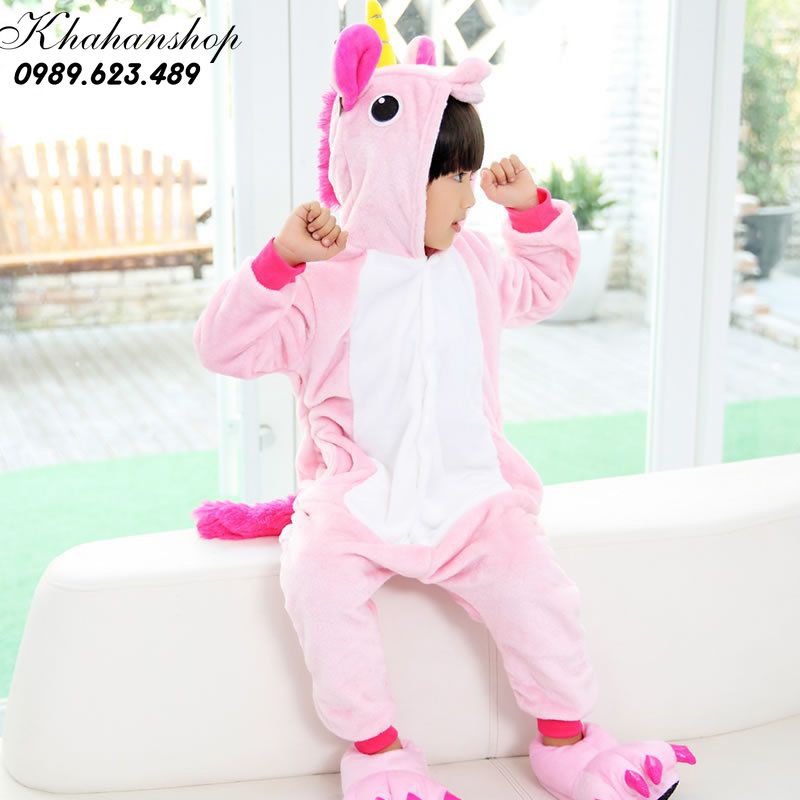 Đồ thú cosplay hình kì lân màu Hồng (Mua 2 bộ giảm 29K)