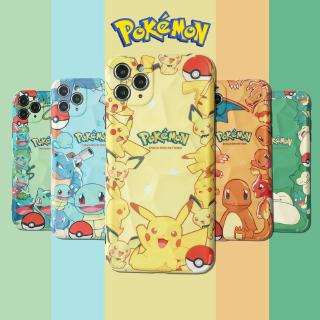 Pokemon Cute Cartoon Apple iPhone 11 Case 7 8 Plus X XR XS Max 11 Pro Phone Case Squirtle Bulbasaur Charmander Snorlax Pikachu iPhone Cover Couple Casing Lens Shockproof Protective Shell