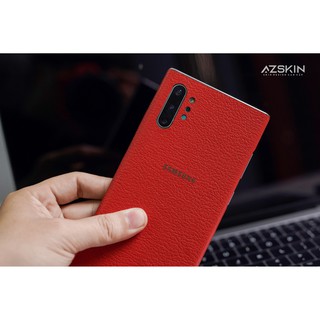 [Hot] Miếng Dán Da Bò Thật Cho Samsung note 10 Plus Màu Đỏ