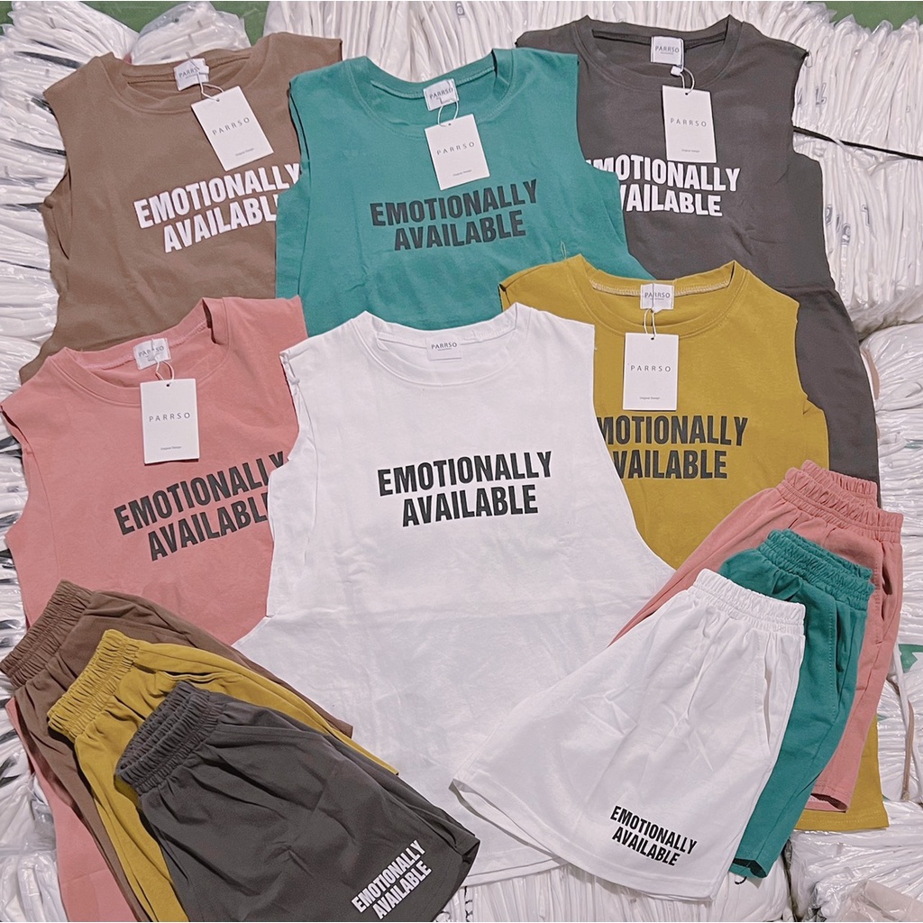 Set bộ tanktop phong cách thể thao đường phố phom rộng dành cho nữ, Set bộ tanktop nữ