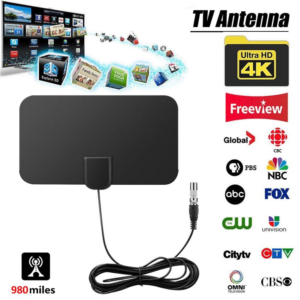 Ăng Ten TV Kỹ Thuật Số Trong Nhà 980 Dặm 4k HD DVB-T2 Và Phụ Kiện
