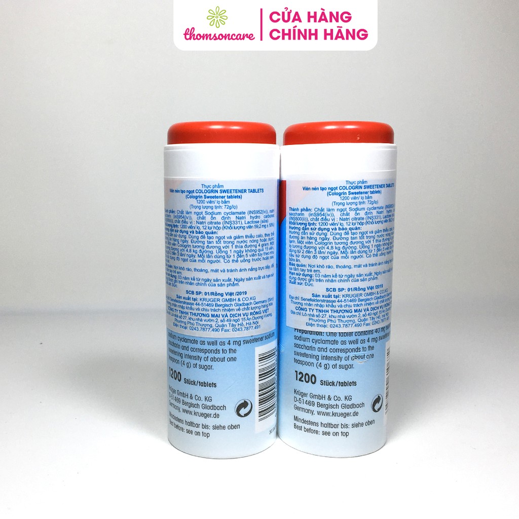 Đường ăn kiêng Cologrin - Dùng cho người tiểu đường - Chính hãng Đức | BigBuy360 - bigbuy360.vn