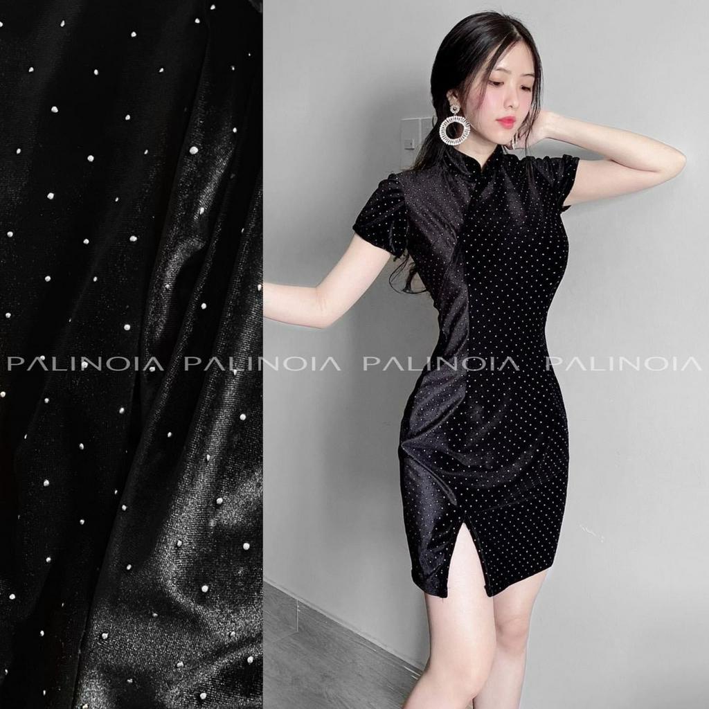 Đầm body sexyhai dây. Đầm dáng ôm ngực dây  cổ chất liệu nhung  co giãn tốt,(hình anh vieo thật)