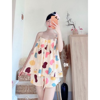 Bộ 2 dây chất lụa Mango, bộ lụa 2 dây mango mềm mịn, không nhăn, không xù - Ảnh thật