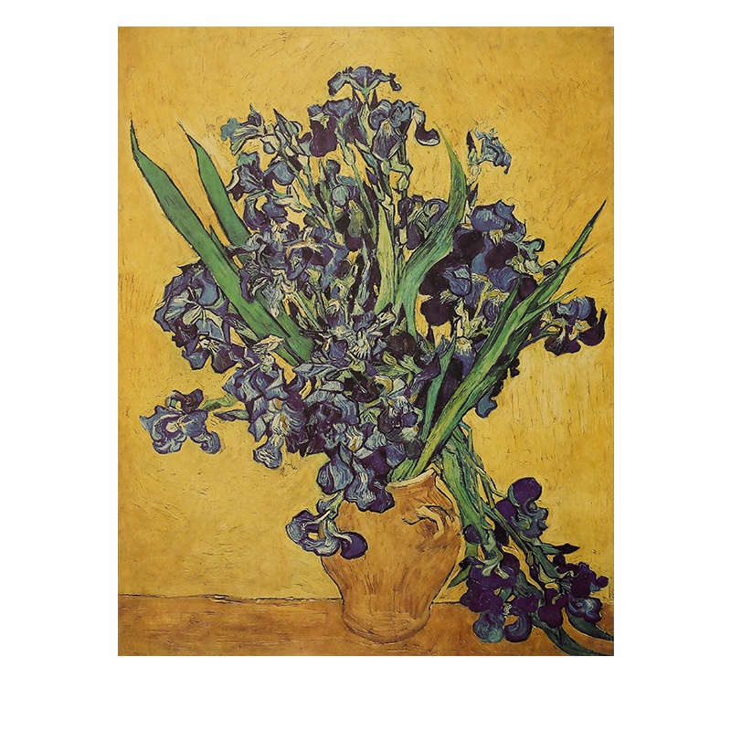 Tranh Vẽ Bằng Giấy kraft Kích Thước 46x35cm Phong Cách Van Gogh Cổ Điển Dùng Để Trang Trí Tường