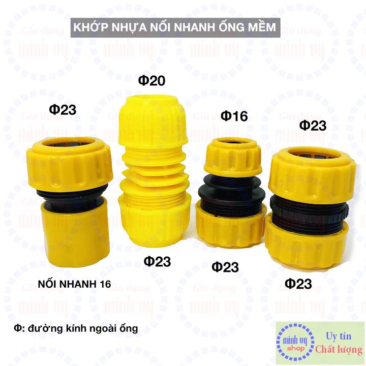 Khớp nối nhanh ống nhựa mềm phi 16 - 20- 23