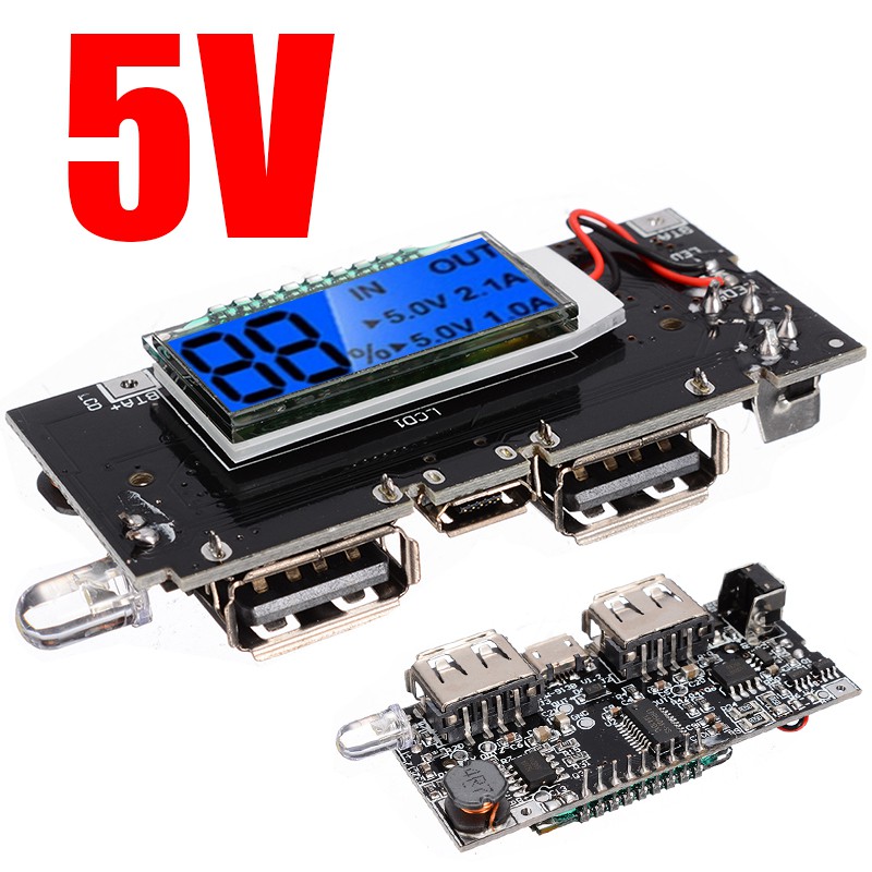 Mô đun sạc pin PCB 5V 1A 2.1A cho điện thoại di động 18650