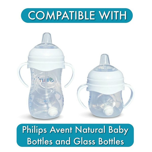 Set tay cầm và ống hút cho bình sữa Avent Natural
