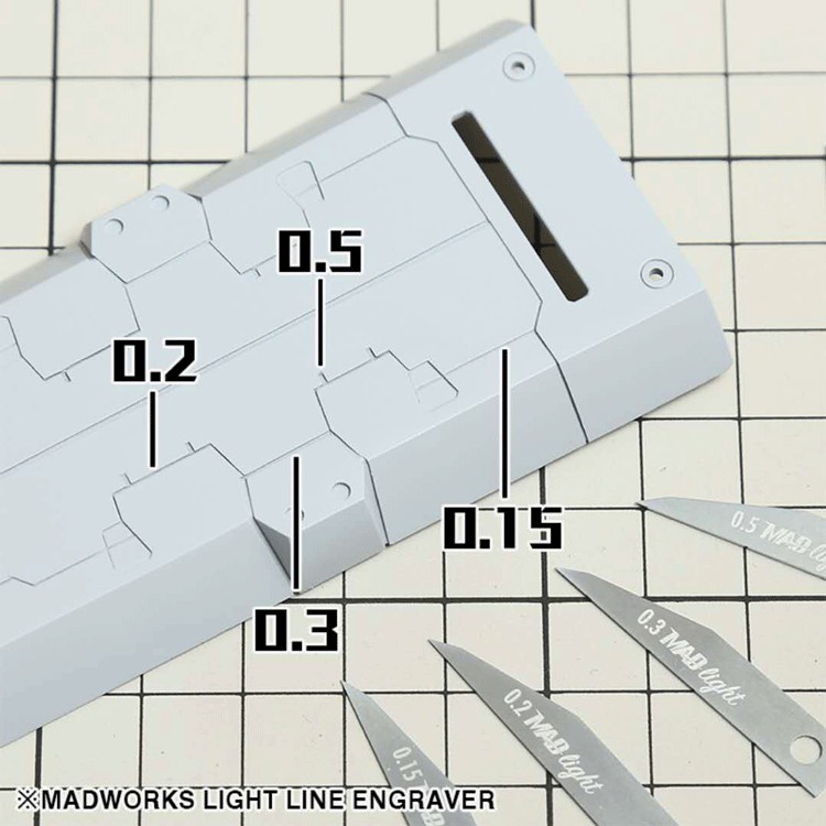 Dụng cụ mô hình MADWORKS - Mũi chisel LIGHT LINE ENGRAVER