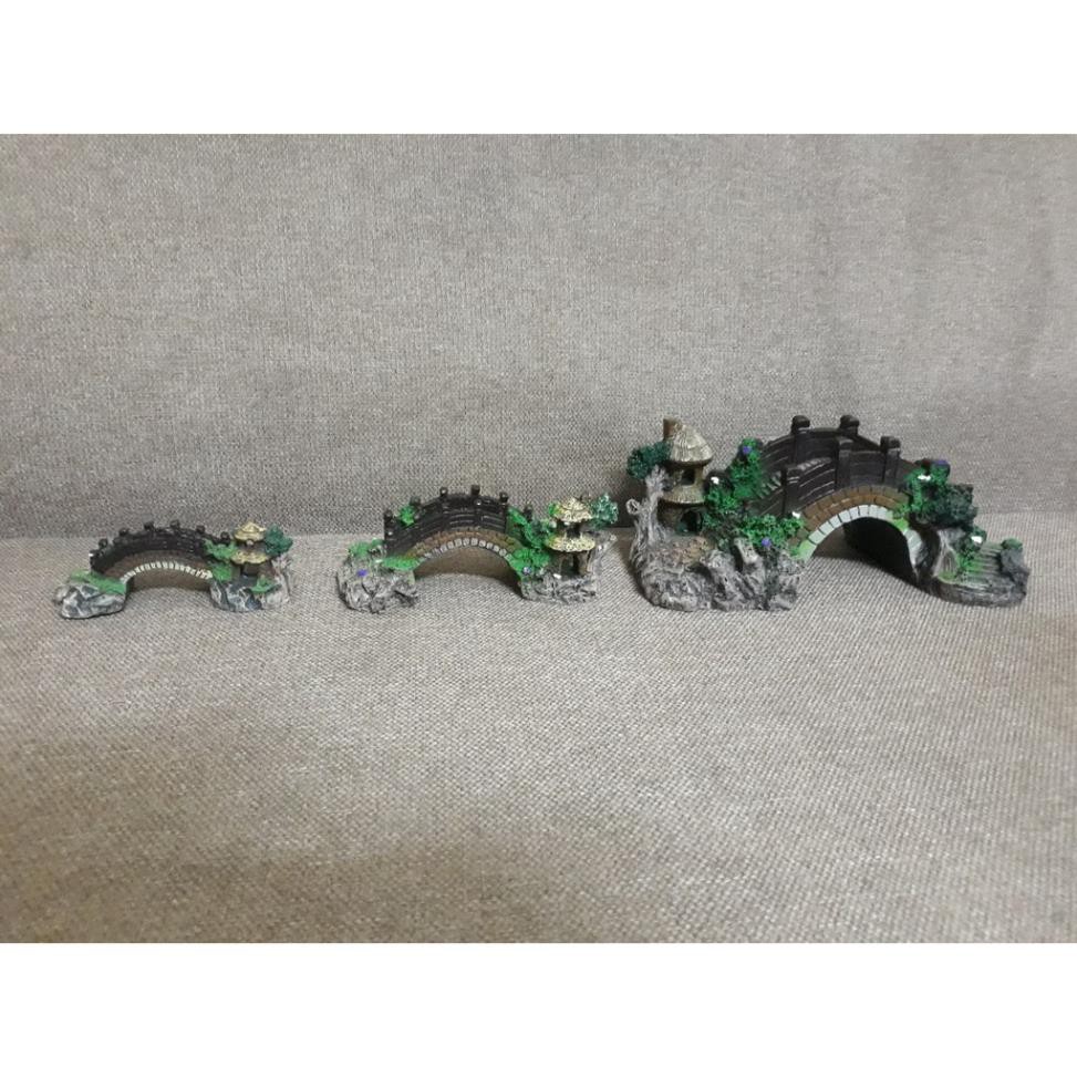 Cầu cong trang trí bể cá, bể thủy sinh, tiểu cảnh Cỡ vừa