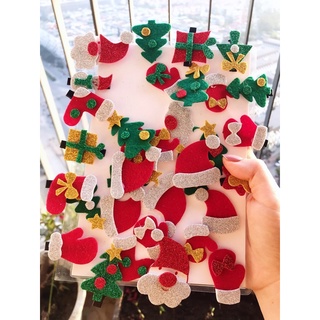 Set 4 kẹp Noel handmade cho bé