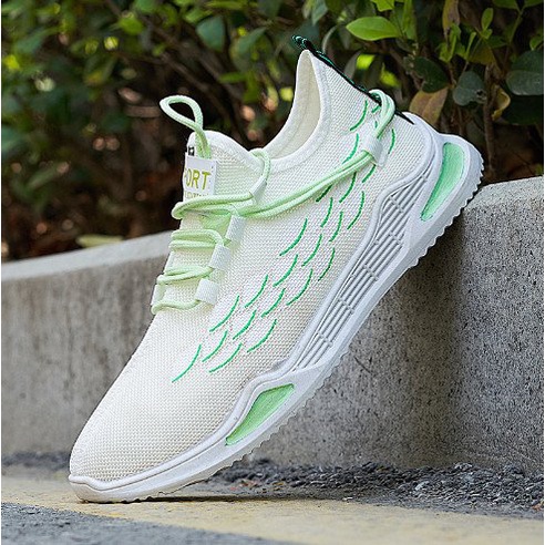 Giày nam sneaker thể thao sport vảy cá vải thoáng khí (Có 2 Màu)