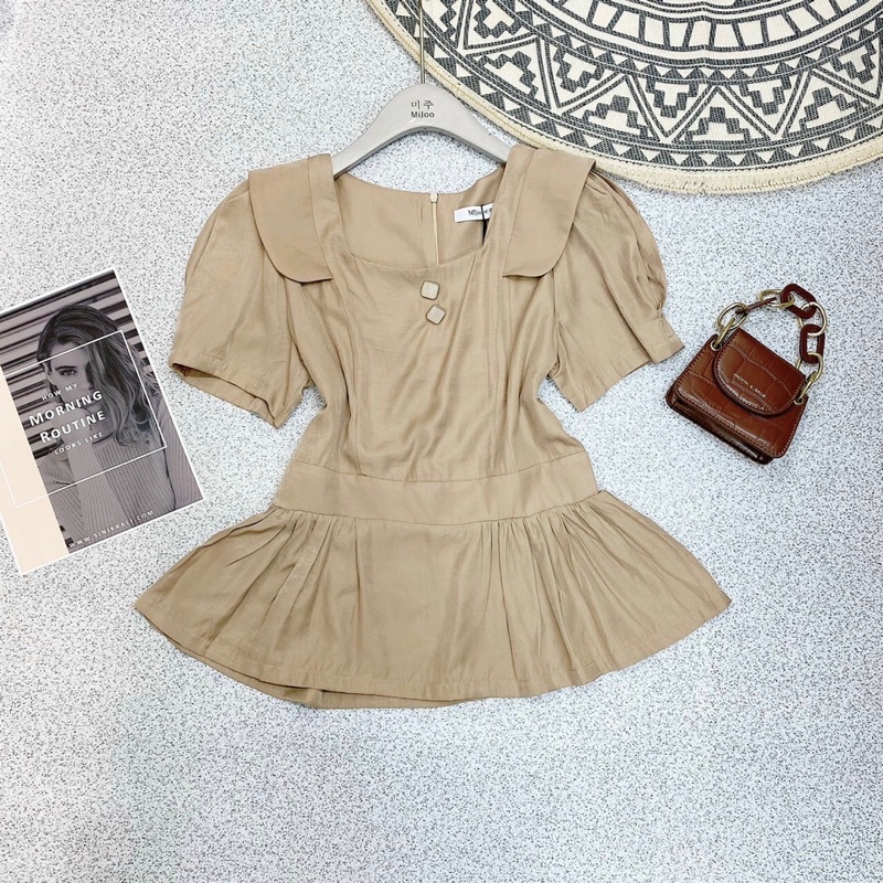áo sơmi nữ dáng peplum Mijoo