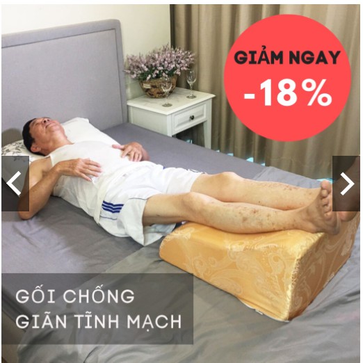 Gối chống suy giãn tĩnh mạch YorokobiI,GIÚP PHỤC HỒI TĨNH MẠCH HƯ TỔN,GIẢM TÊ BÌ CHÂN,NGỦ NGON